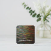 Carte de visite noir Abstrait Dramatique moderne (Debout devant)