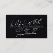 Carte De Visite Noir Abstrait fonctionnel (Devant)