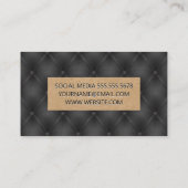 Carte De Visite Noir ajouté | Texture Brown (Dos)