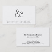 Carte De Visite Noir américain d'impression typographique de (Devant / Derrière)