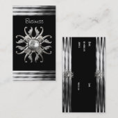 Carte de visite noir argent (Devant / Derrière)