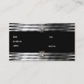 Carte de visite noir argent (Dos)