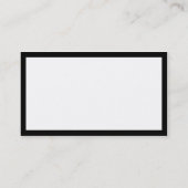 Carte de visite noir audacieux simple de frontière (Dos)