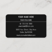 Carte de visite noir avec code QR Votre propre des (Devant)