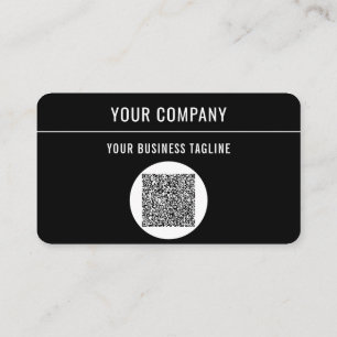 Carte de visite noir avec code QR Votre propre des