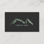 Carte de visite noir avec Montagnes Vertes (Dos)