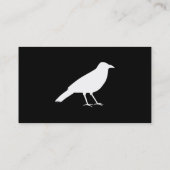 Carte De Visite Noir avec une corneille blanche (Dos)