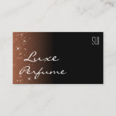 Carte De Visite Noir Beige Brown avec Parties scintillant Étoiles (Devant)