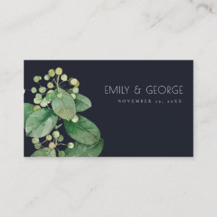 CARTE DE VISITE NOIR BERRY LEAFY FOLIAGE LE SITE WEB DU MARIAGE VE