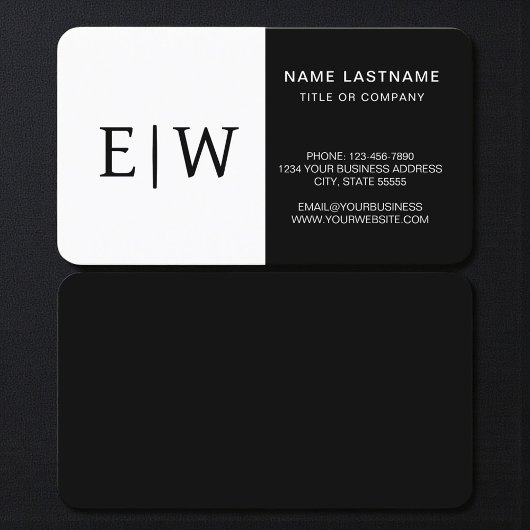 Carte De Visite Noir Blanc
