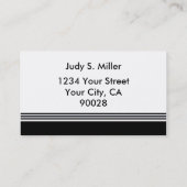 Carte De Visite noir blanc (Dos)