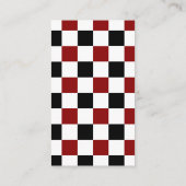 Carte De Visite Noir blanc À damiers (Dos)