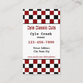 Carte De Visite Noir blanc À damiers (Devant)