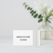 Carte De Visite Noir blanc architecte professionnel moderne (Debout devant)