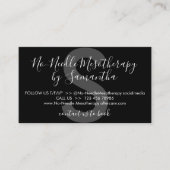 Carte De Visite Noir Blanc Aucun Aiguille Mésothérapie Aftercare (Devant)