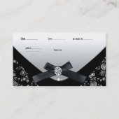 Carte de visite noir blanc Damas Joyau de poche (Dos)