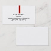 Carte de visite noir blanc de la ligne rouge tenda (Devant / Derrière)