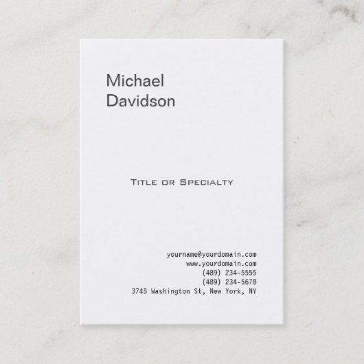 Carte de visite noir blanc élégant (Devant)