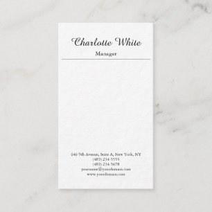 Carte De Visite Noir Blanc Élégant Écriture Pinceau Minimaliste Mo