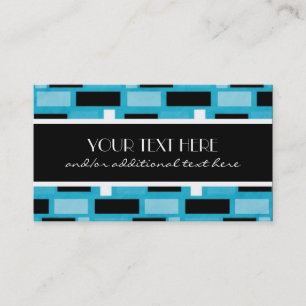 Carte De Visite Noir, blanc et bleu
