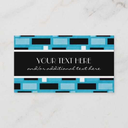 Carte De Visite Noir, blanc et bleu (Devant)