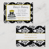 Carte de visite noir, blanc, et jaune de (Devant / Derrière)