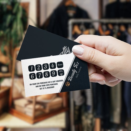 Carte De Visite Noir blanc gris Gris Loyauté Script