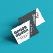 Carte De Visite Noir blanc gris Gris Loyauté Script