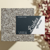 Carte De Visite Noir Blanc Gris Lash Client Gris