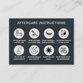 Carte De Visite Noir Blanc Gris Lash Client Gris (Dos)