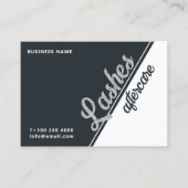 Carte De Visite Noir Blanc Gris Lash Client Gris (Devant)