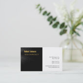 Carte de visite noir blanc gris or (Debout devant)