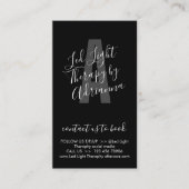 Carte De Visite Noir Blanc Led Light Thérapie Peau Aftercare (Devant)