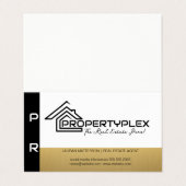 Carte De Visite Noir blanc | Logo de la maison (Extérieur déplié)