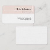 Carte De Visite Noir & Blanc Mannequin Simple Moderne (Devant / Derrière)