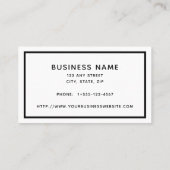 Carte de visite noir blanc minimal (Dos)