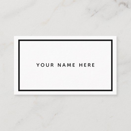 Carte de visite noir blanc minimal (Devant)