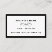 Carte de visite noir blanc minimal (Dos)