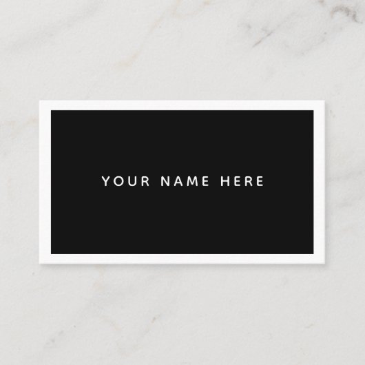 Carte de visite noir blanc minimal (Devant)