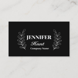 Carte De Visite Noir&blanc minimaliste moderne Code QR