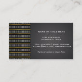 Carte De Visite Noir & Blanc Moderne Faux Gold Lips Beauté (Dos)