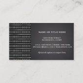 Carte De Visite Noir & Blanc Moderne Faux Lèvres Argent Beauté (Dos)