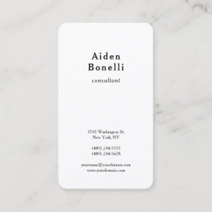 Carte De Visite Noir Blanc Moderne Minimaliste Professionnel