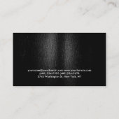 Carte De Visite Noir Blanc moderne Personal Trainer Fitness Sport (Dos)