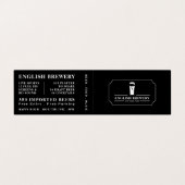 Carte De Visite Noir & Blanc moderne, Pub / Brasserie, Détail (Extérieur déplié)