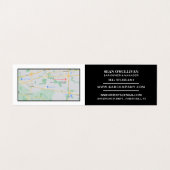 Carte De Visite Noir & Blanc moderne, Pub / Brasserie, Détail (Intérieur déplié)