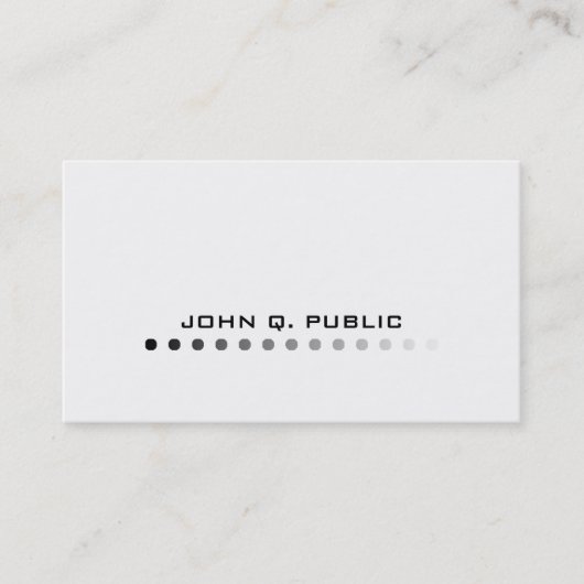 Carte De Visite Noir/blanc modernes de Minimalistic (Devant)