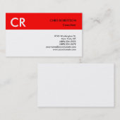 Carte de visite noir blanc noir (Devant / Derrière)