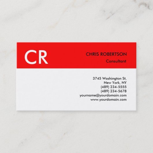 Carte de visite noir blanc noir (Devant)