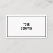 Carte de visite noir blanc personnalisé simple (Devant)